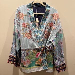 NEW Johnny Was Teagan Reversible Silk Kimono, XL